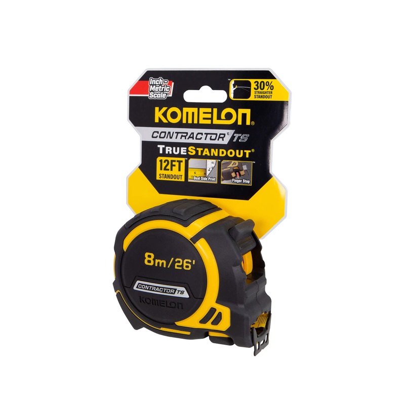 Komelon 8 m / 26 ft. x 1-1/4in. Wide Blade Tape Measure