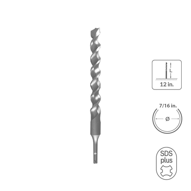 Sabercut 2 Cutter SDS Plus Drill Bit 7/16 x 10 x 12