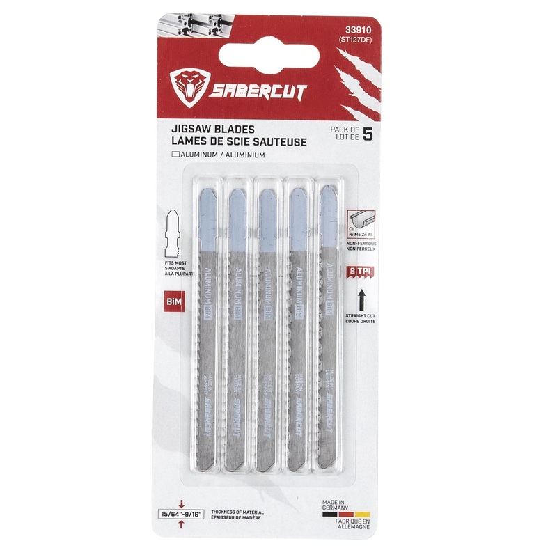 Sabercut 3-1/2 in. x 18/23T BIM Aluminium Jigsaw Blade (5-pack)