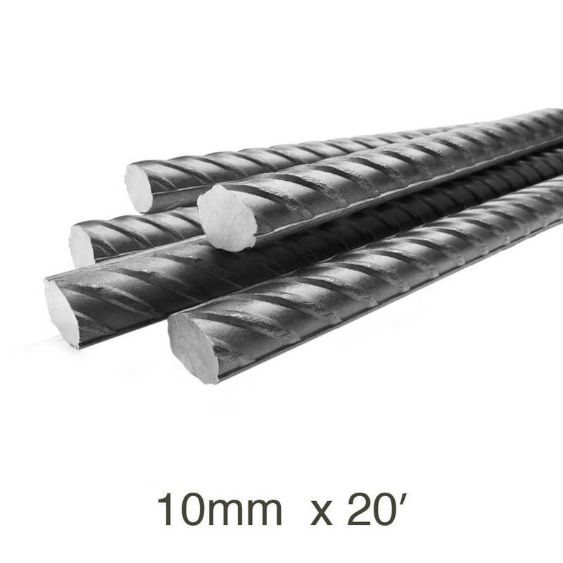 10 mm x 20 ft. Steel Rebar