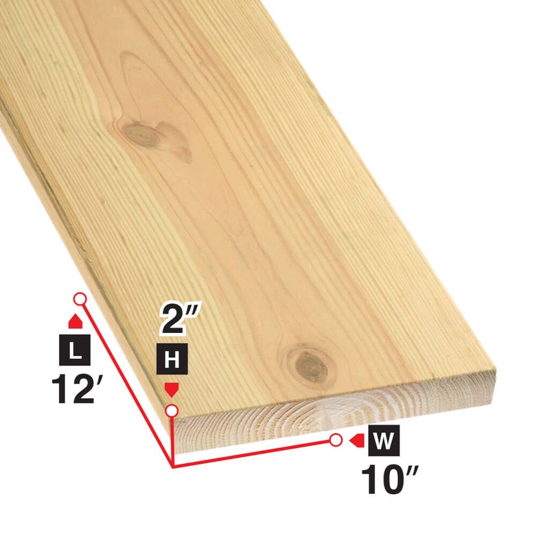 2 in. x 10 in. x 12 ft. Spruce Lumber