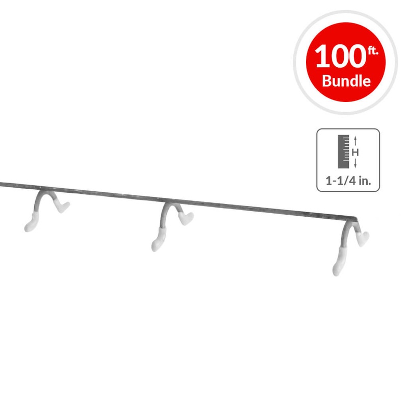 DuraDrive 1-1/4 in. White Dipped Ends Continuous Slab Bolster Rebar Chair (100 ft. per Bundle)