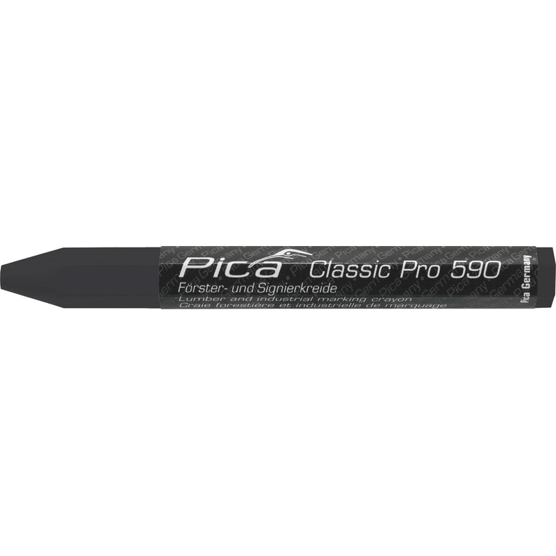 PICA 12mm x 120mm Lumber Crayon (Black, 12-Pack)