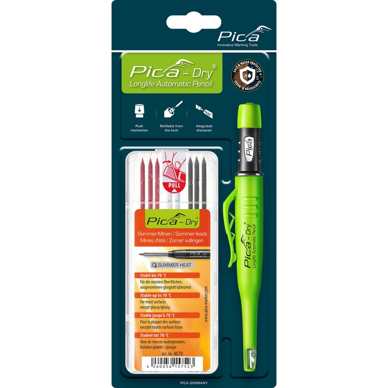 PICA Dry Longlife Automatic Pencil and Refill Bundle For Summer Heat