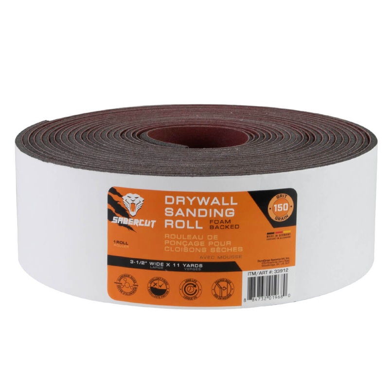 Sabercut 150 Grit 3-1/2 in. X 11 Yds. Foam Back Drywall Sanding Roll