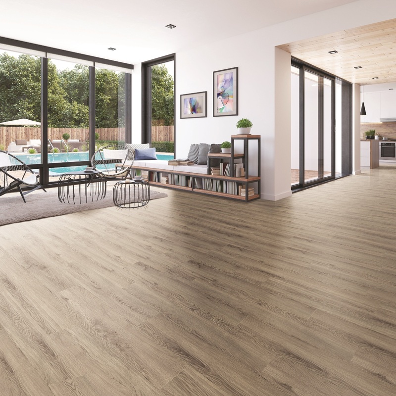SYN Grey Stone Oak Luxury Vinyl Plank Flooring 6.5MM – 7.1 in. W X 48 in. L – $1.99/sq.ft
