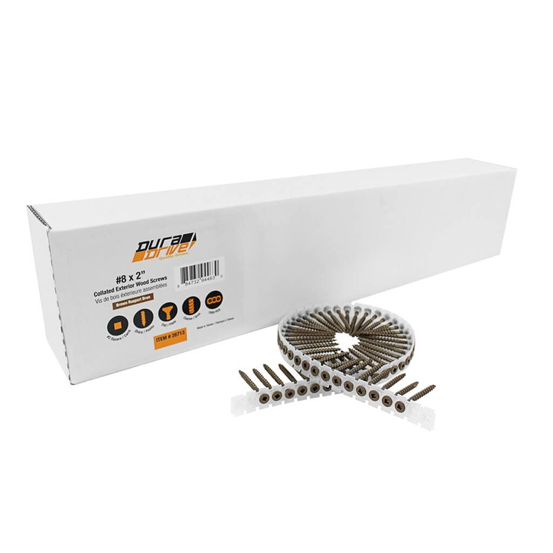 DuraDrive #8 x 2 in. Square Drive Collated Deck Screws (1,000 Per Box)