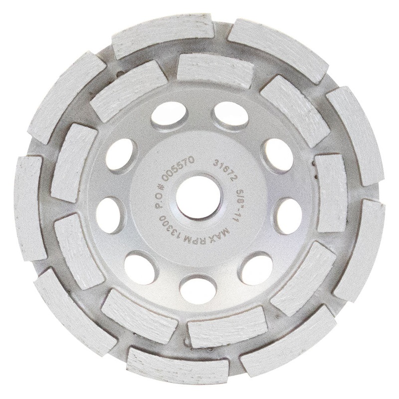 Sabercut 4-1/2 in. Double Row Diamond Cup Wheel with Spacer Nut