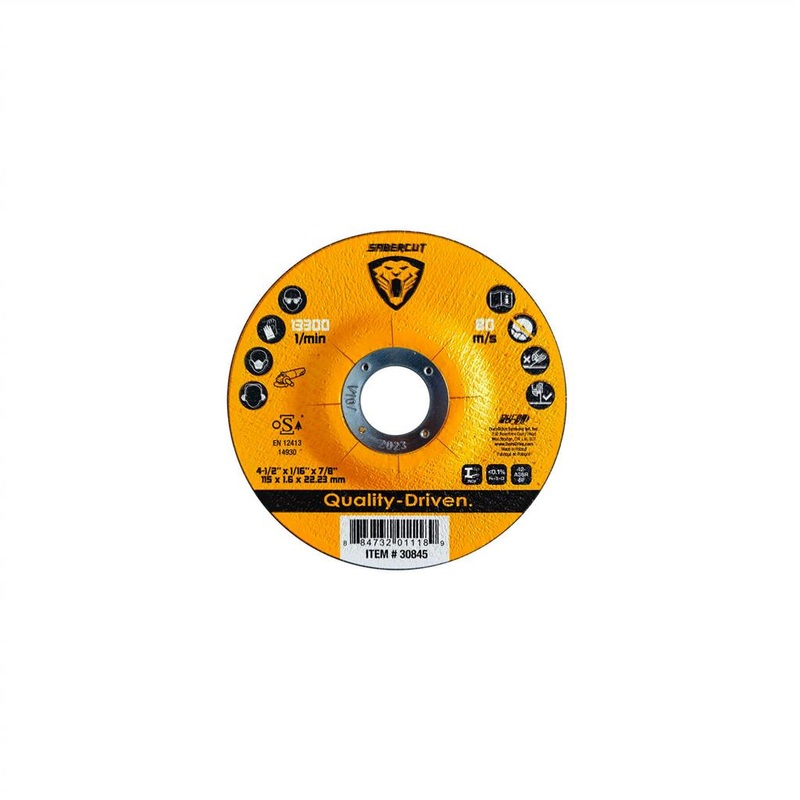 Sabercut 4-1/2 in. x 1/16 in.  Type 27 Cut-Off Grinder Wheel for Metal Cutting