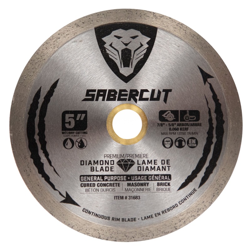 Sabercut 5 in. General Purpose Concrete, Brick & Masonry Continuous Diamond Blade