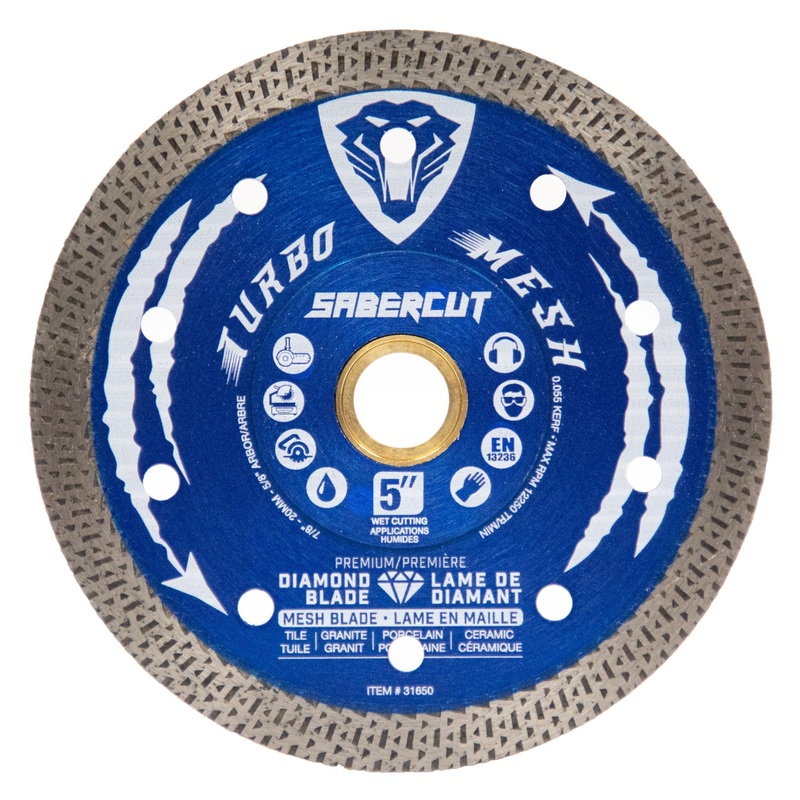 SABERCUT 5 in. Tile, Porcelain & Granite Mesh Diamond Blade