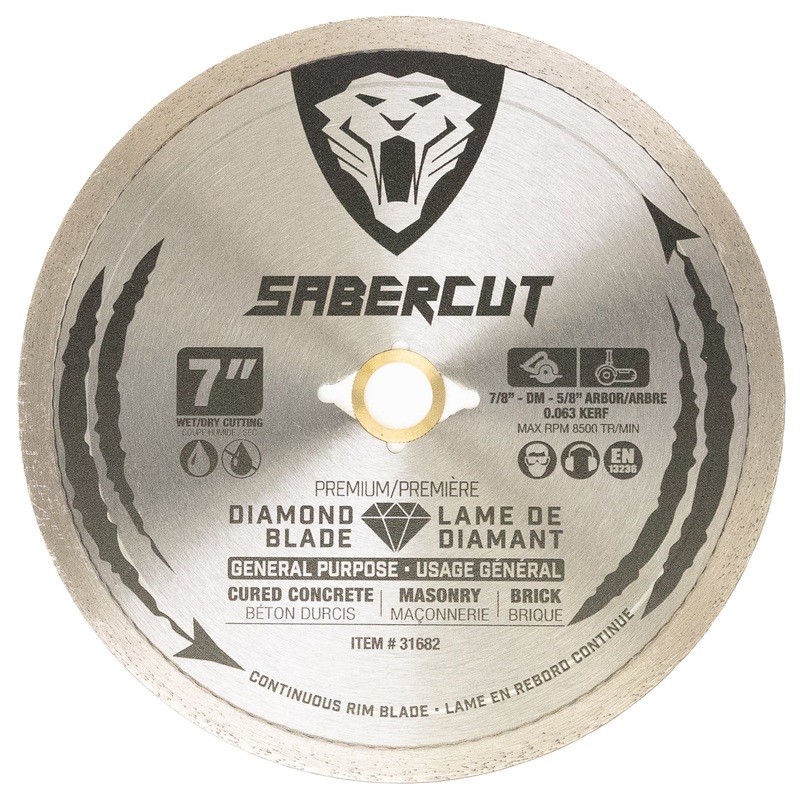 Sabercut 7 in. General Purpose Concrete, Brick & Masonry Continuous Diamond Blade