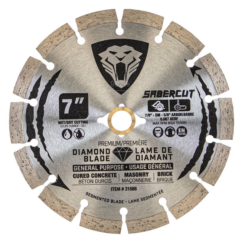 Sabercut 7 in. General Purpose Concrete, Brick & Masonry Segmented Diamond Blade
