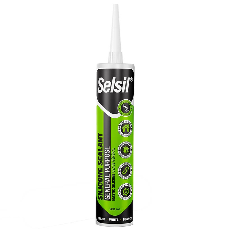 Selsil 280mL White General Purpose Silicone Sealant
