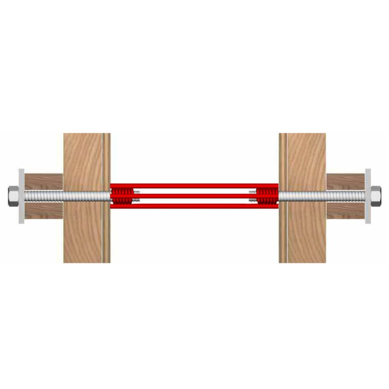 SureBuilt SBCFCT34300MM4S 3/4 in. x 300mm Heavy-Duty 4-Strut ConeFast Coil Tie (25-Pack)