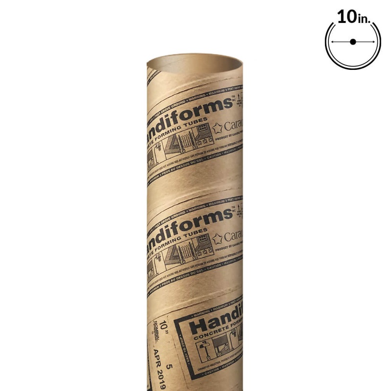 10 in. x 12 ft. Handiform Green Line Nested Concrete Forming Tube (sizes may vary +/- 1/2)
