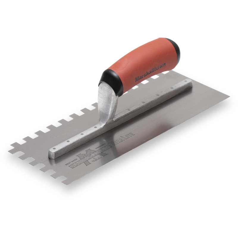 MARSHALLTOWN 15820 3/8 in. Durasoft Handle Square Notched Trowel
