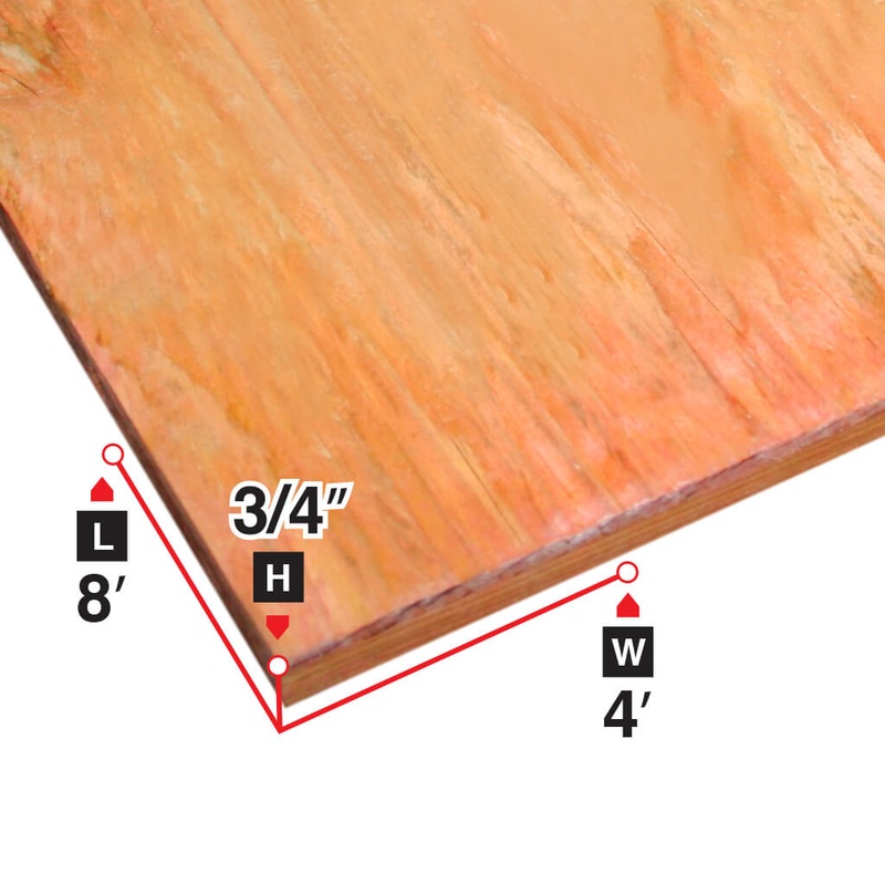 3/4 in. 4 ft x 8 ft. Fire-Resistant Treated Plywood