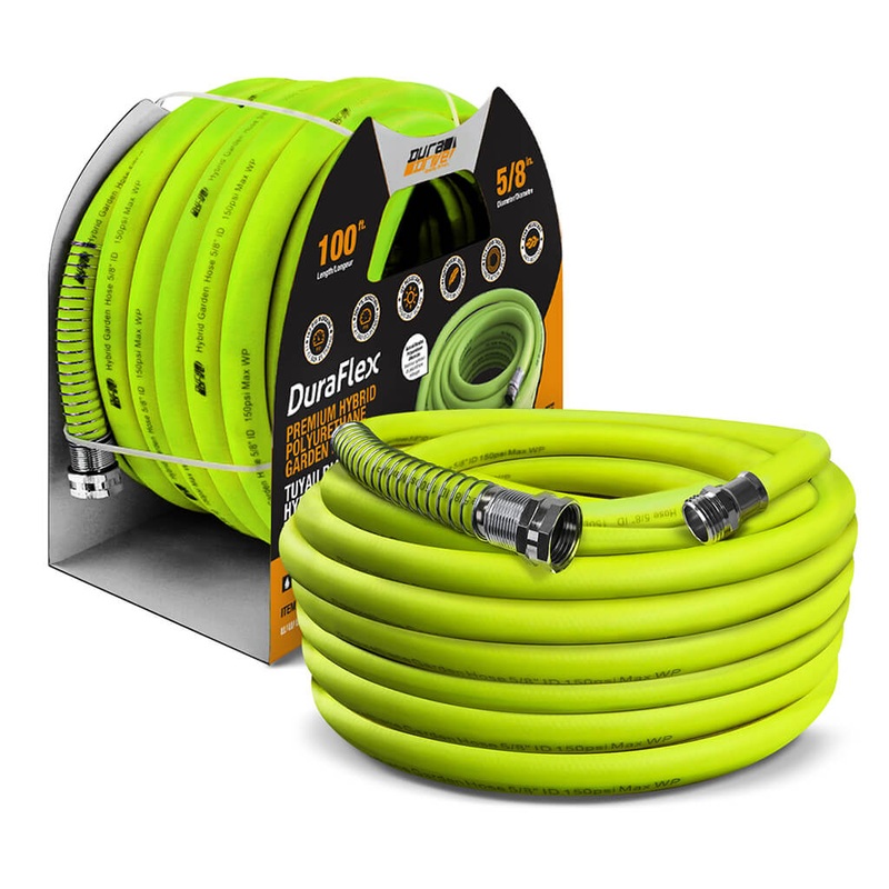 DuraDrive 5/8 in. x 100 ft. Lime Hybrid Polyurethane Garden Hose