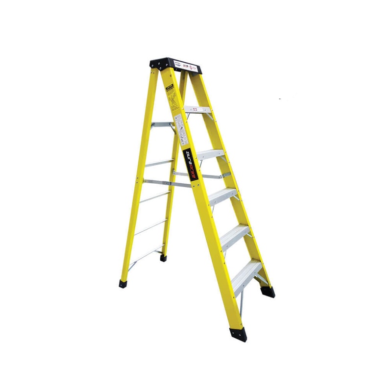 DuraDrive 6 ft. Fiberglass Step Ladder, 300 Lbs. Grade 1A