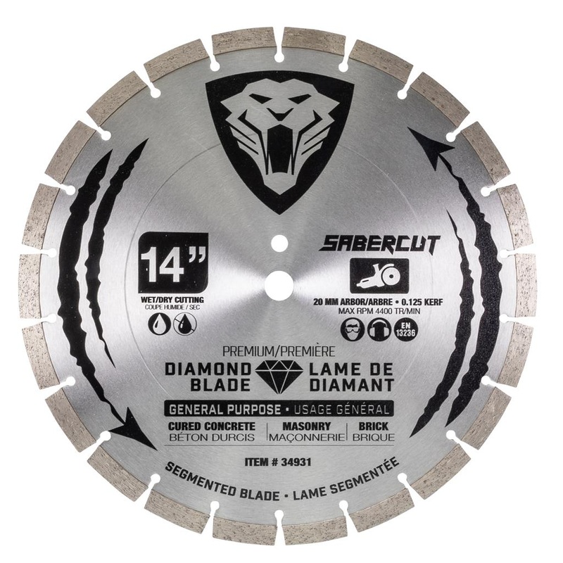 Sabercut 14 in. x 20 mm General Purpose Concrete, Brick & Masonry Segmented Diamond Blade