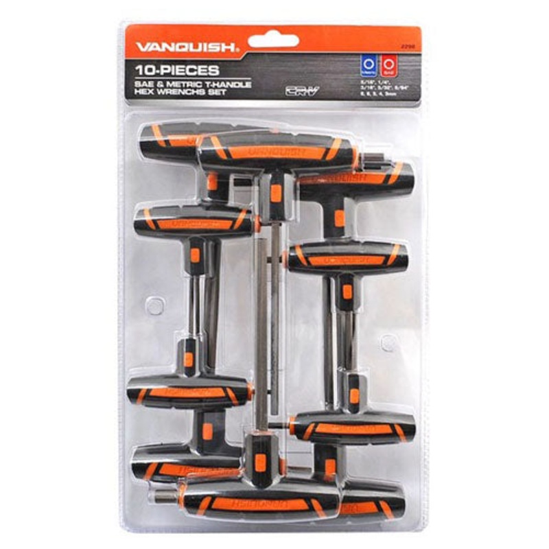 VANQUISH 5/16 – 1/8 in Metric/SAE 10 Hex Wrench Set