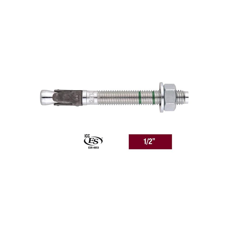 DuraDrive 1/2 in x 5-1/2 in Steel Performance Wedge Anchor – 25/Pack