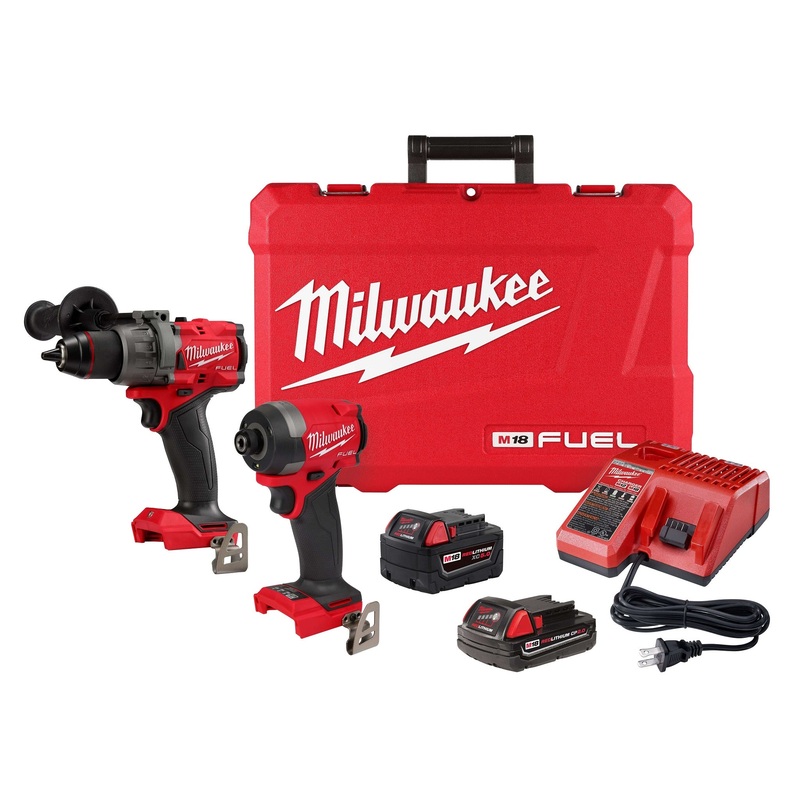 MILWAUKEE PROMO 3697-22CXC M18 FUEL 2 TOOL COMBO KIT HAMMER/IMPACT 2.0/5.0