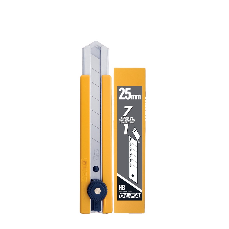 Olfa Ratchet Lock Utility Knife 25mm & 10 Pack Blades