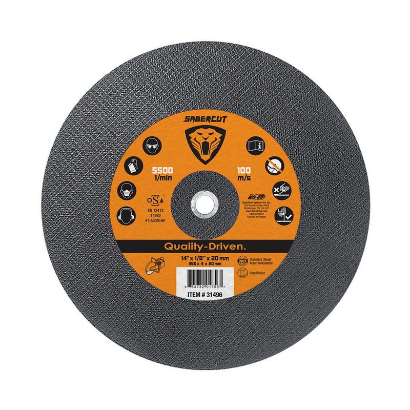 Sabercut 14 in. x 1/8 in. x 20 mm Type 1 Abrasive Metal Cutting Cut-Off Blade