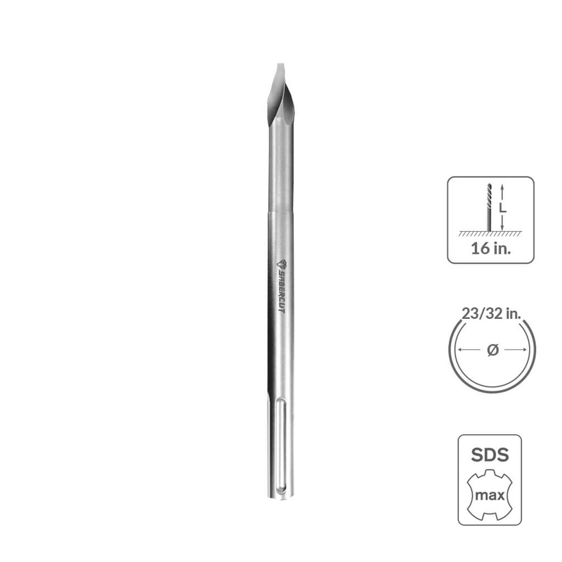 Sabercut 23/32 in. x 16 in. SDS MAX Bull Point Chisel