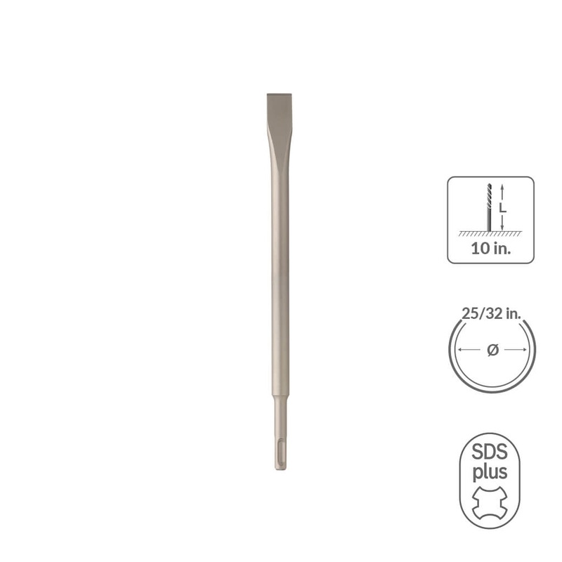 SABERCUT 3/4-In x 10-In SDS PLUS Flat Chisel