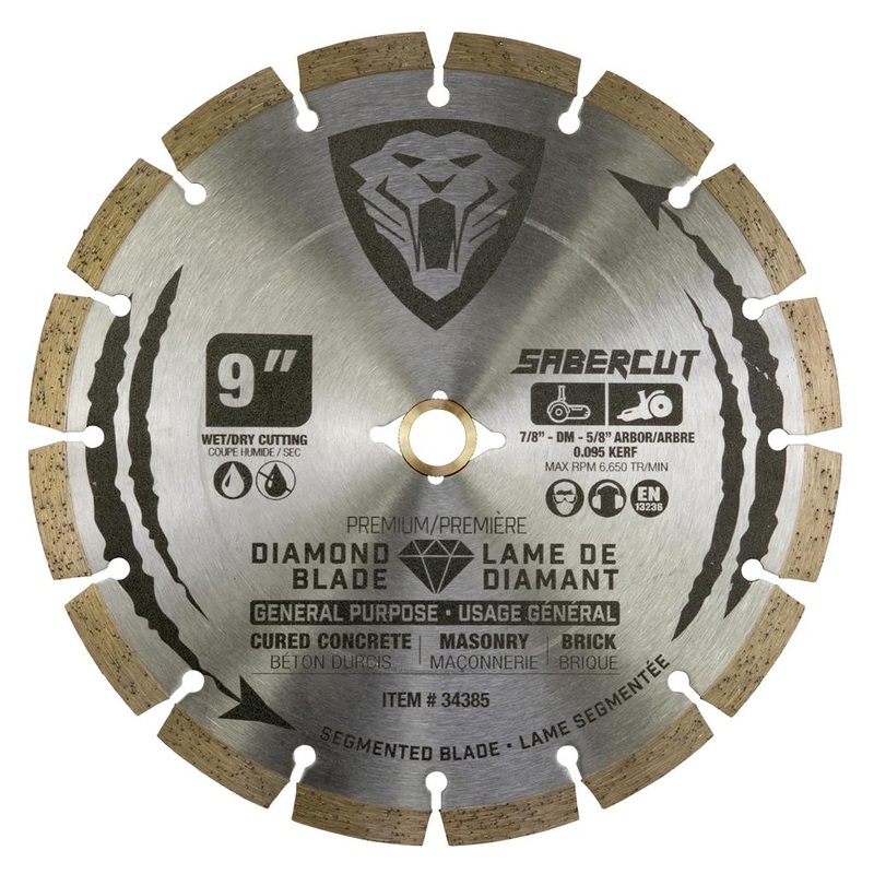 Sabercut 9 in. General Purpose Concrete, Brick & Masonry Segmented Diamond Blade