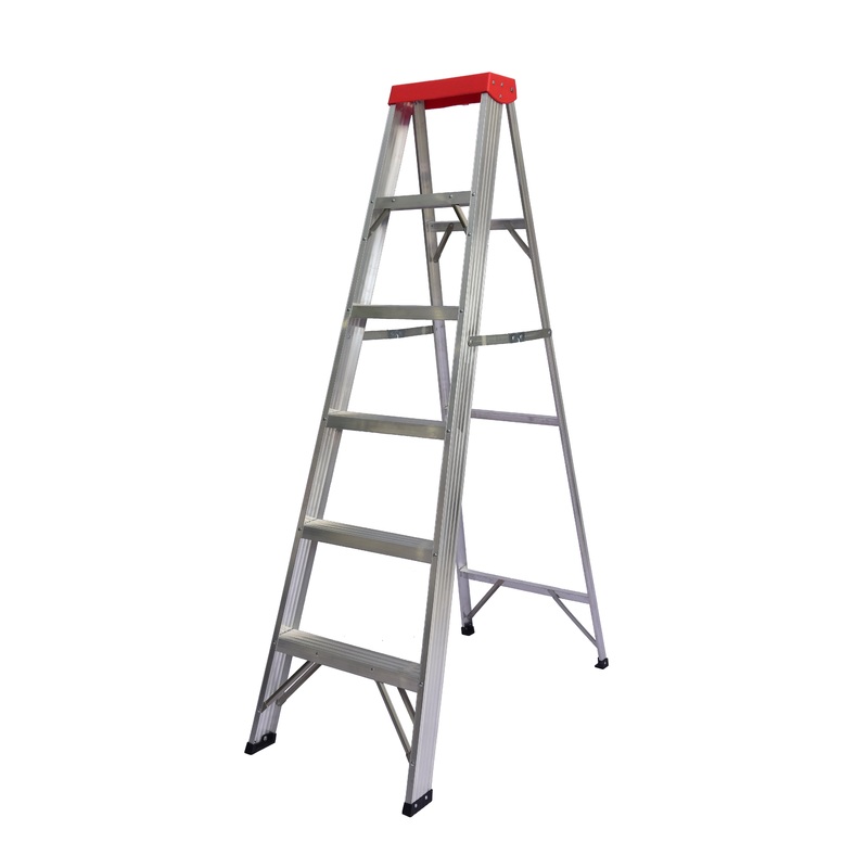 DuraDrive 6 ft. Aluminum Step Ladder, 225lbs Grade 2