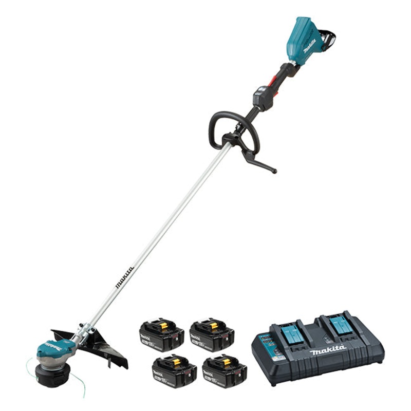 MAKITA DUR368LPT4 36V(18Vx2) LXT Brushless 15 in. Line Trimmer Kit (5.0Ah x4)