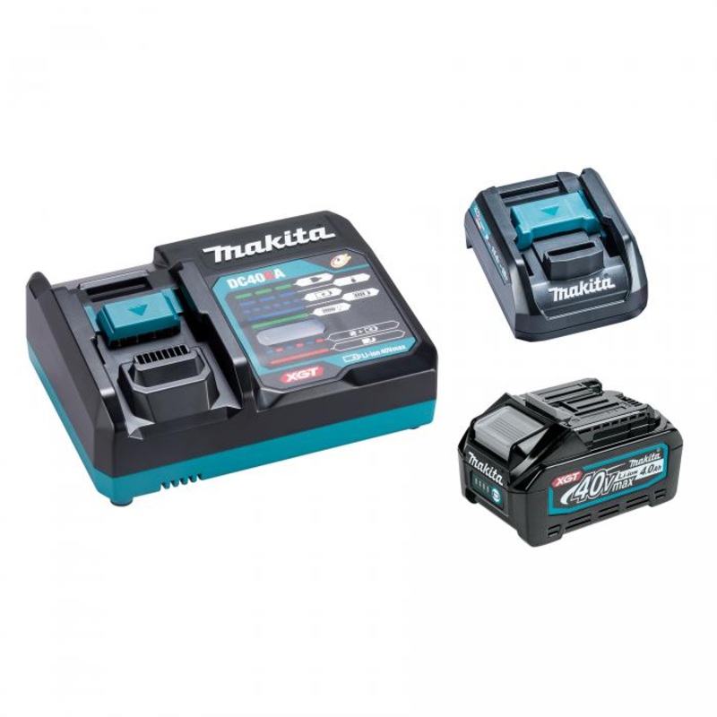 Makita T-04064 40Vmax XGT 4.0Ah Battery Rapid Charger and LXT Charging Adapter