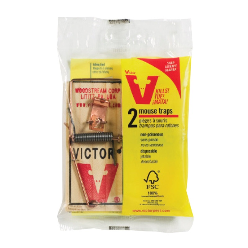 VICTOR Mouse Trap Wooden Metal Pedal 2 Pack
